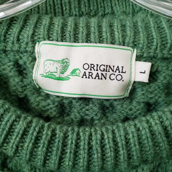 Original Aran Co. Green Merino Wool Sweater - Picture 5 of 14